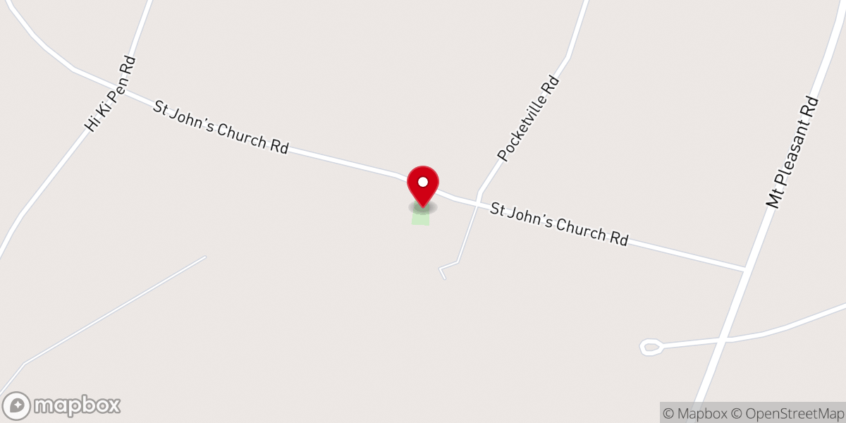 Map showing location of Saint Johns Baptist Church