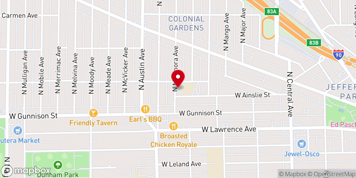 Map showing location of St. Constance Catholic Church