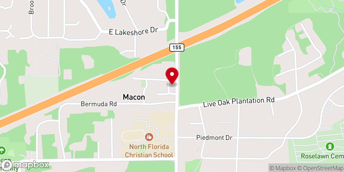 Map showing location of Mt Zion Primitive Baptist Church