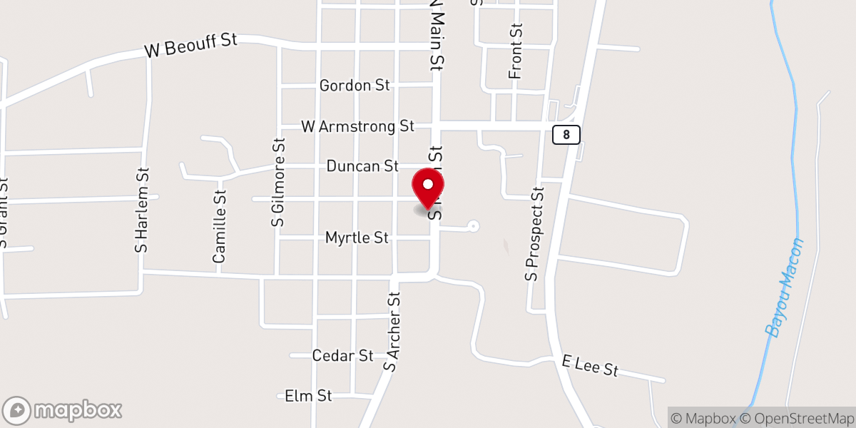 Map showing location of Sunflower Church