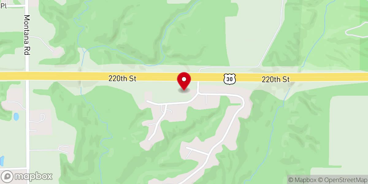 Map showing location of Assembly of God
