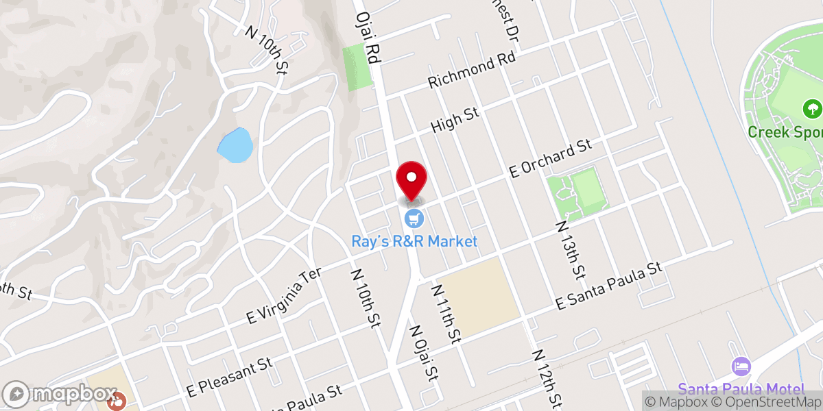 Map showing location of Higher Vision Church (Santa Paula)