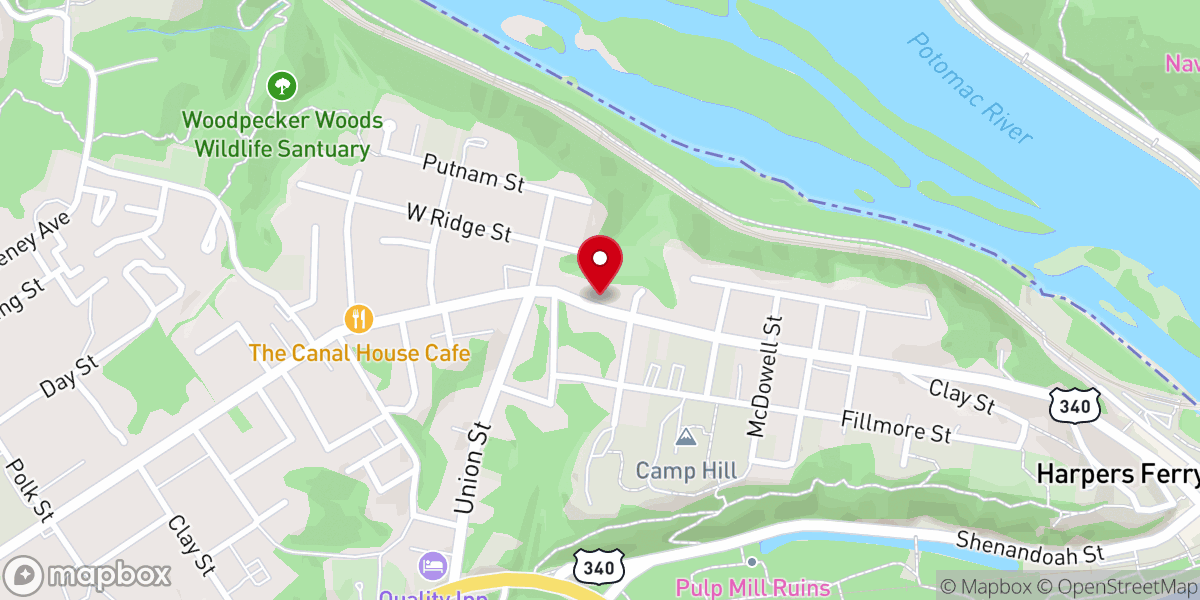 Map showing location of St Johns Lutheran Church