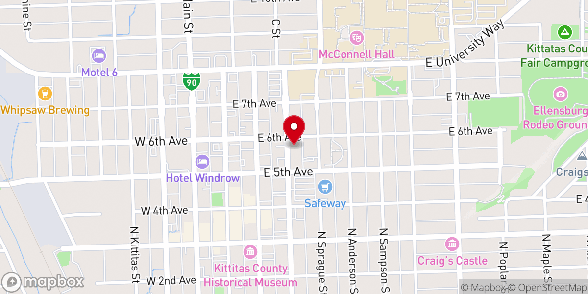 Map showing location of First Lutheran Church