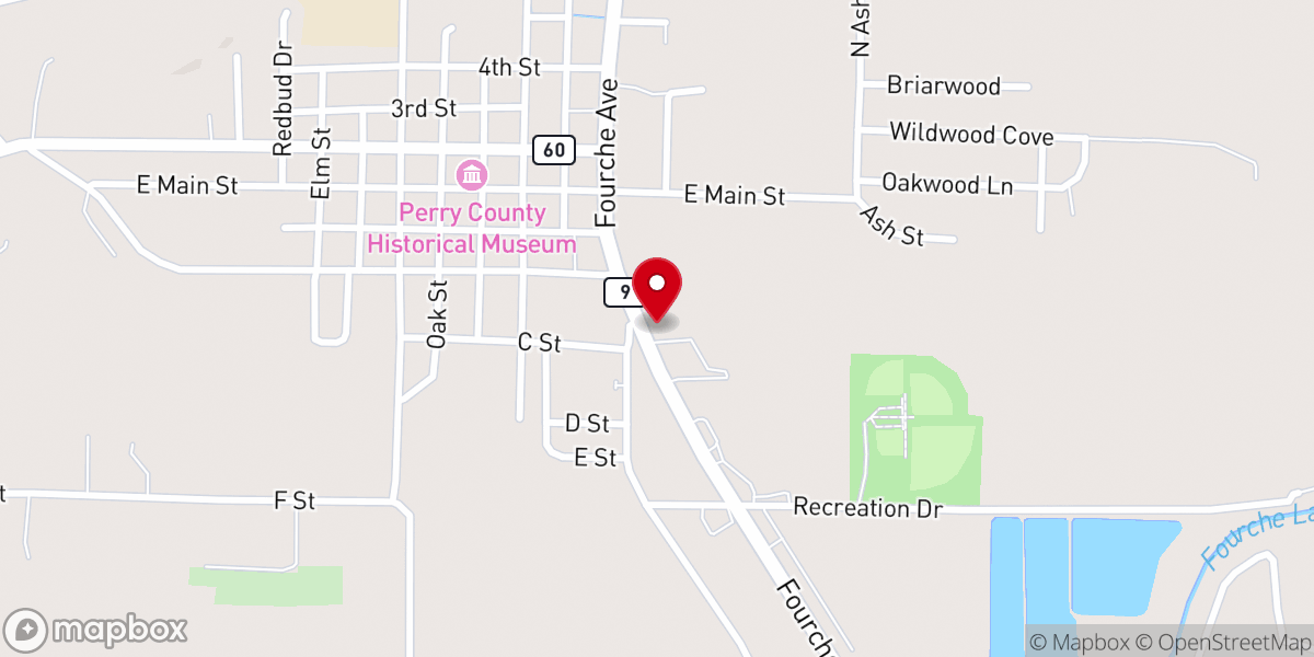 Map showing location of Perryville United Methodist Church