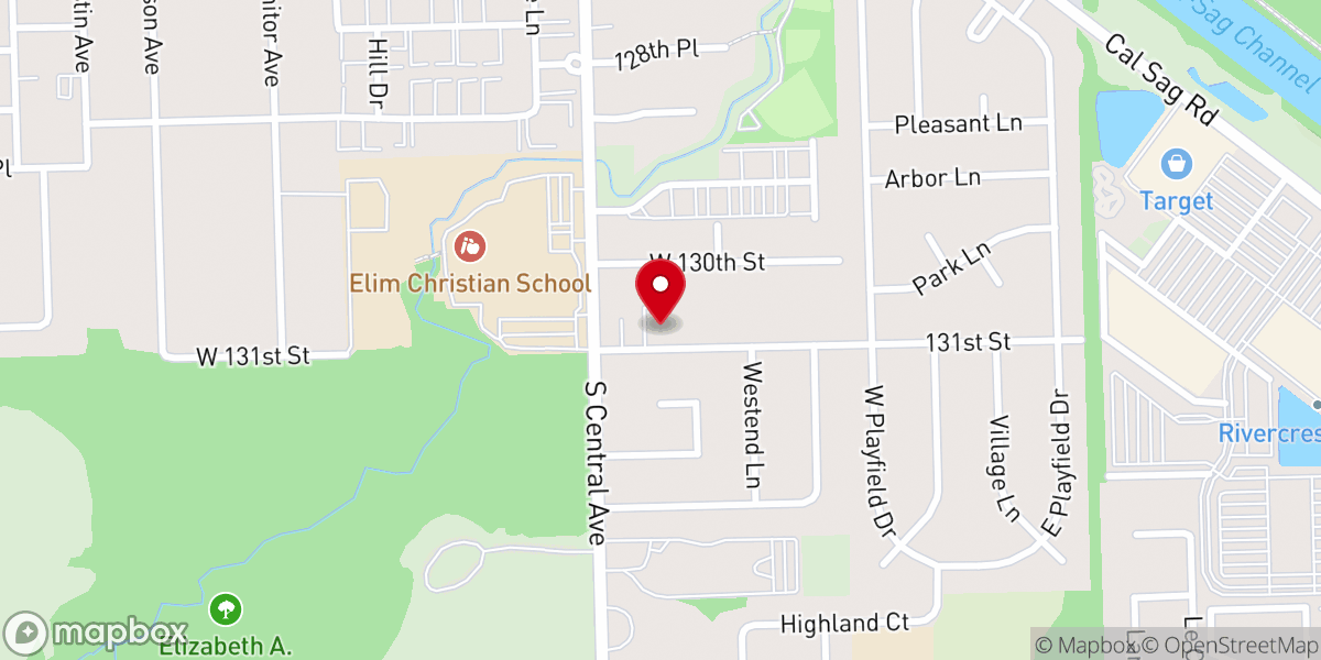 Map showing location of Calvary Church of the Nazarene