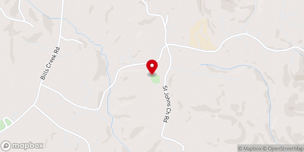 Map showing location of Saint Johns Church