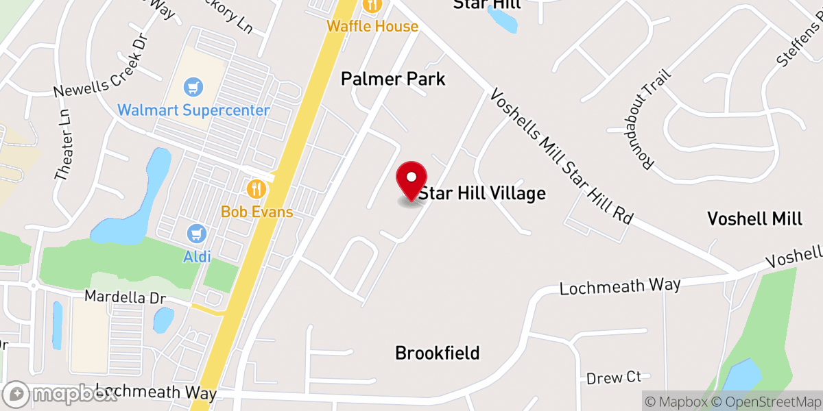 Map showing location of Greater Life Christian Church