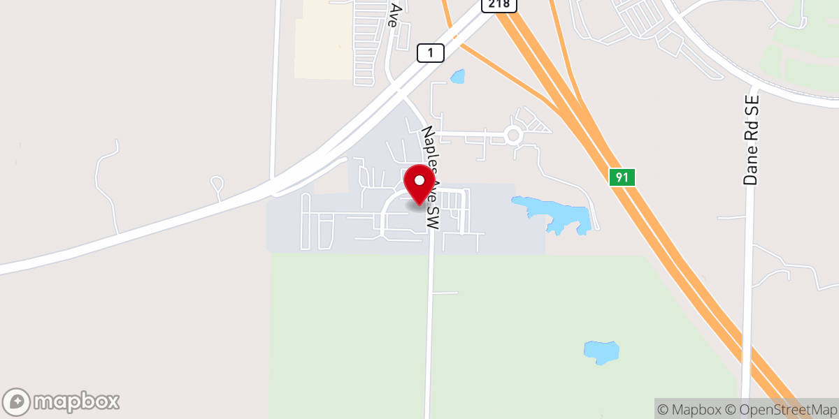 Map showing location of Christ Reigns Church| Iowa