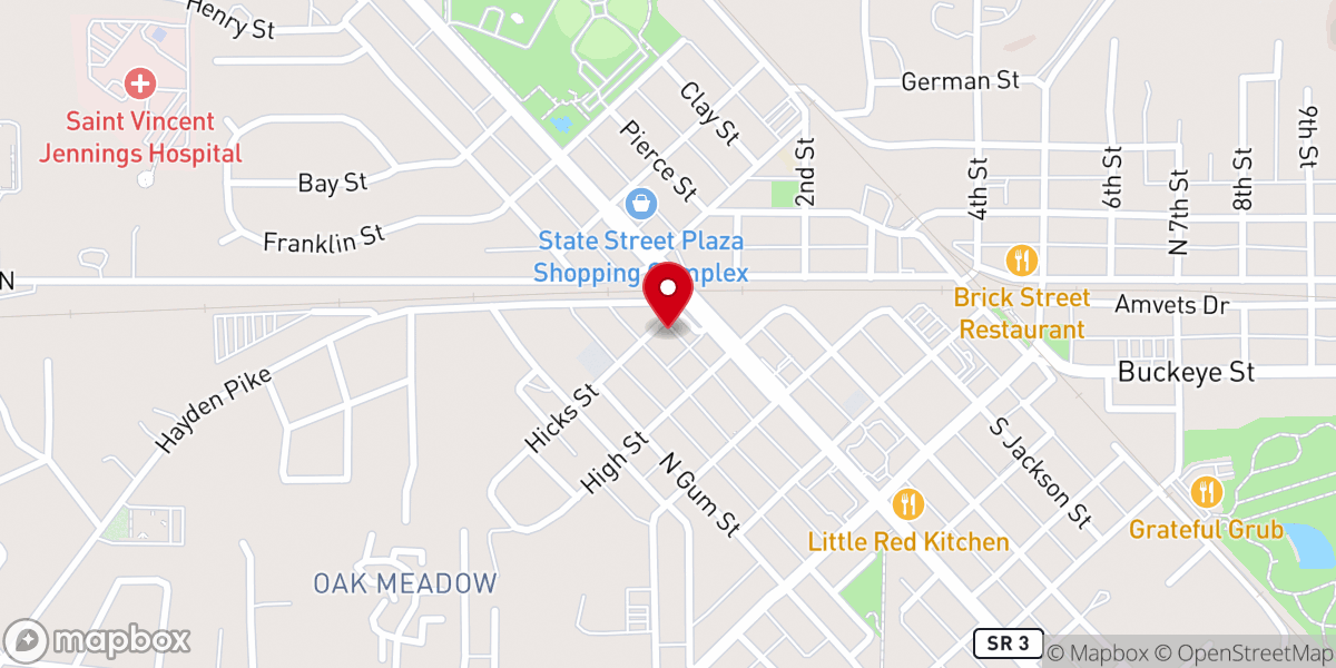 Map showing location of Corinthian Missionary Baptist Church