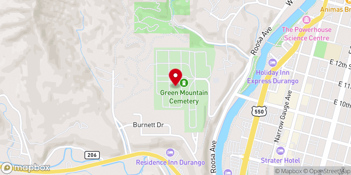 Map showing location of Walking Rosary Durango