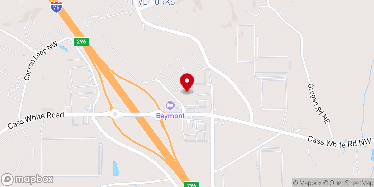 Map showing location of Truckers Chapel