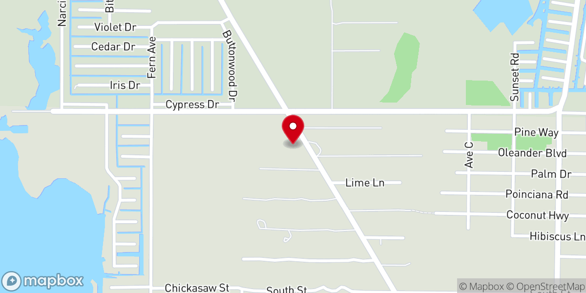 Map showing location of St Francis In the Keys
