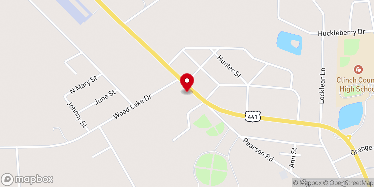 Map showing location of Homerville Congregation Methodist