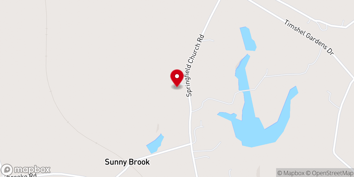Map showing location of Springfield Memorial Baptist Church