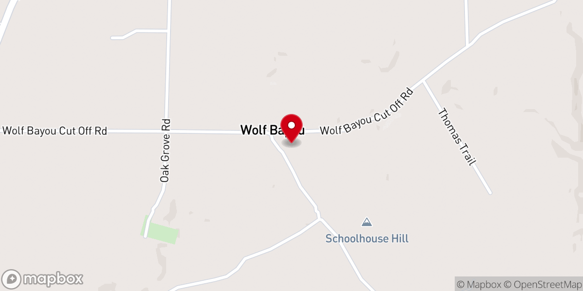 Map showing location of Oak Grove Church of God
