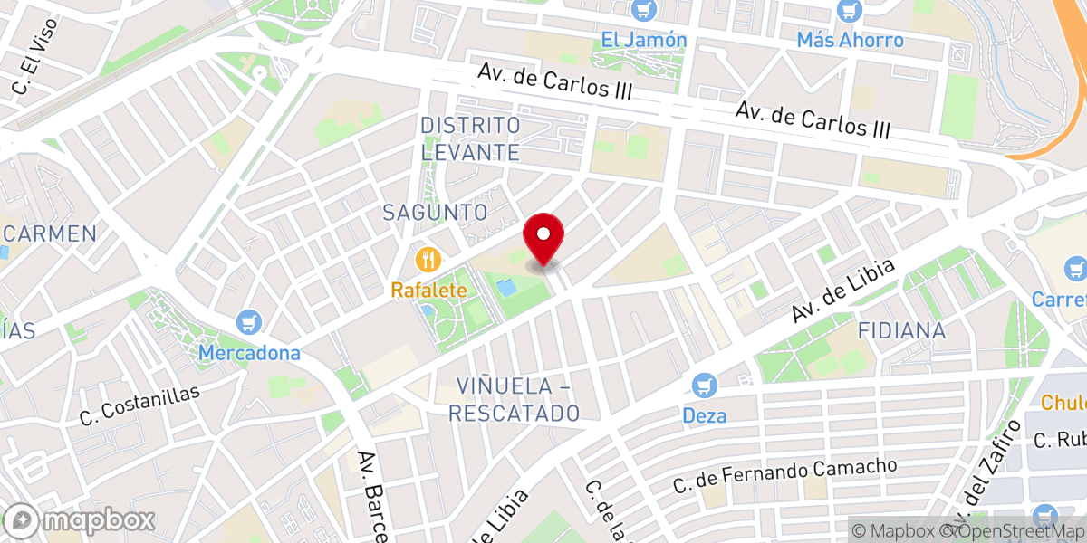 Map showing location of Parroquia Santa María de Guadalupe
