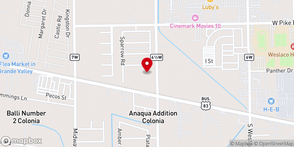 Map showing location of Iglesia Bautista La Puerta Abierta