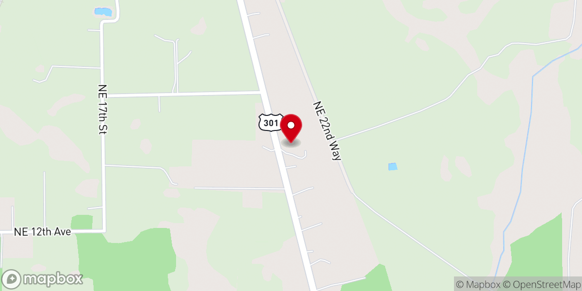 Map showing location of Shady Brook Freewill Baptist Church