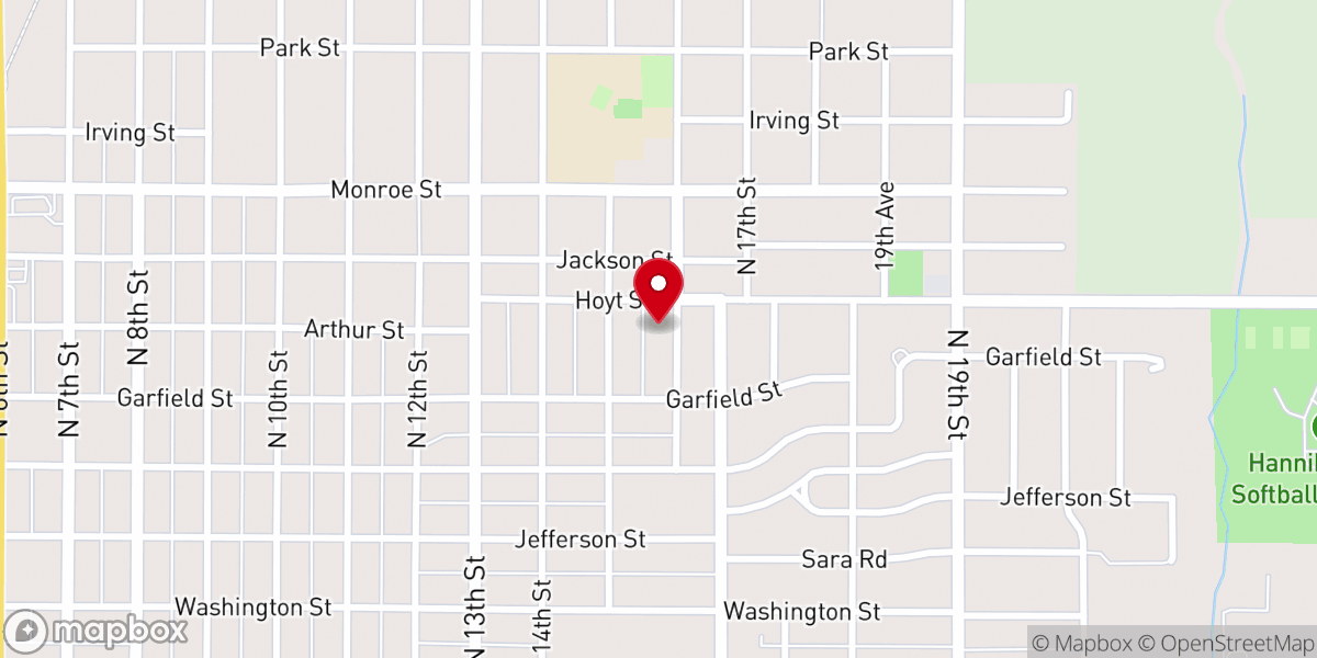 Map showing location of First Baptist Church