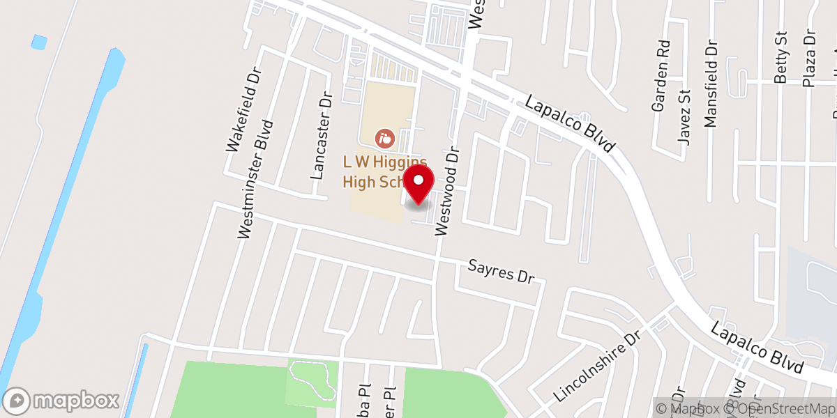 Map showing location of Mount Calvary International Worship Center