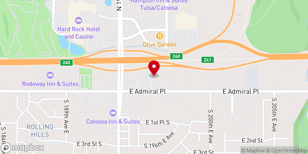 Map showing location of Life.Church Catoosa