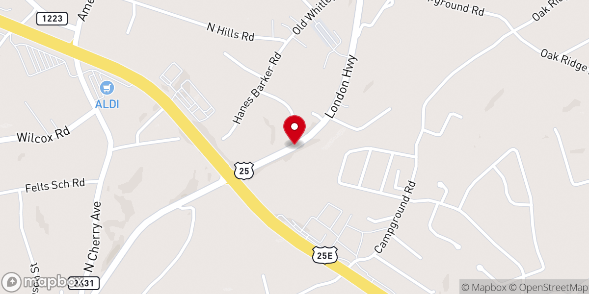 Map showing location of Eastside Tabernacle
