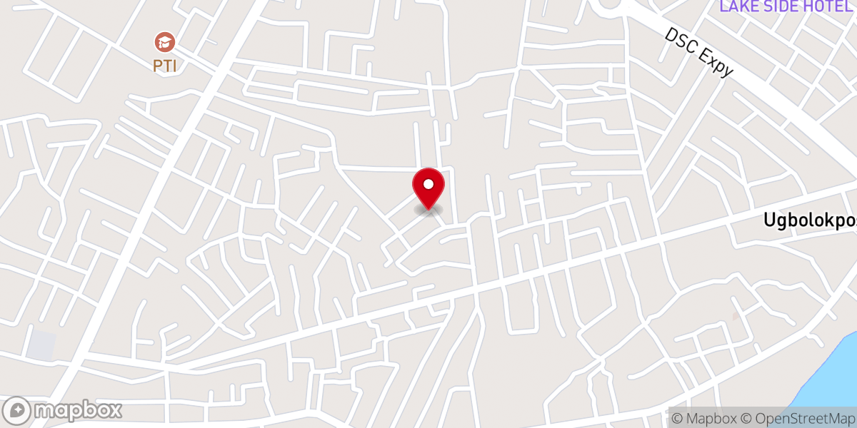 Map showing location of Ufuoma Baptist Church Youth Ministry