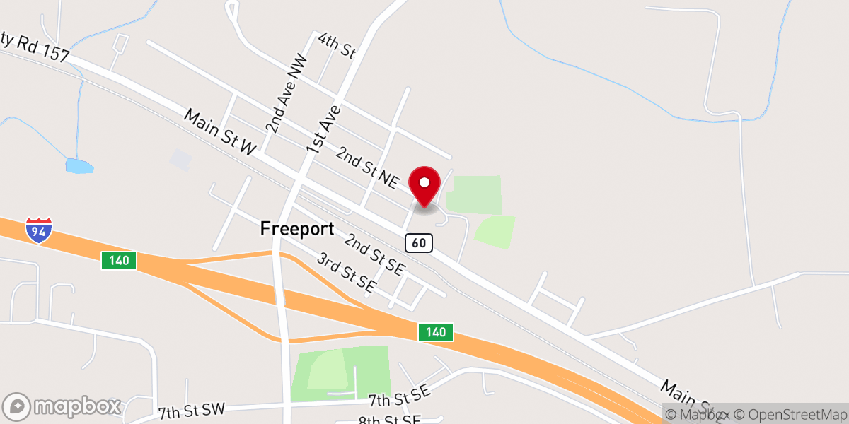 Map showing location of Sacred Heart Parish