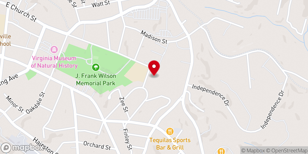 Map showing location of First Presbyterian Church