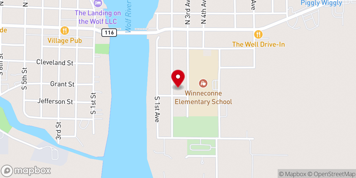 Map showing location of St Mary's Catholic Church