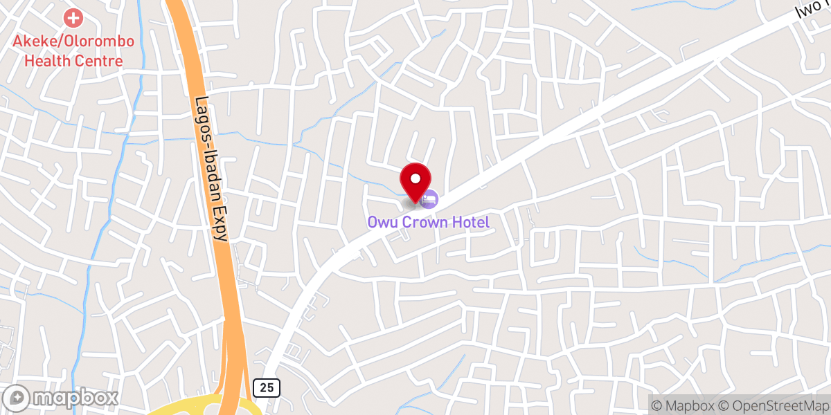 Map showing location of Iwo Road Baptist Church