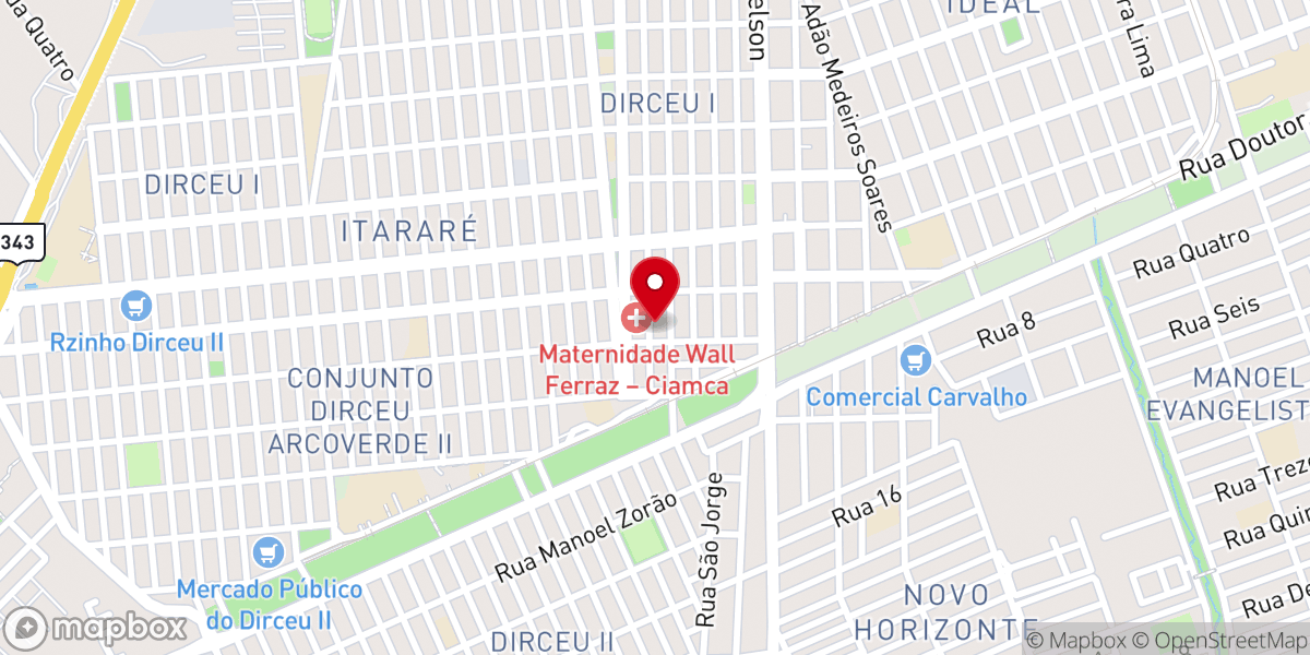 Map showing location of Igreja Assembléia de Deus