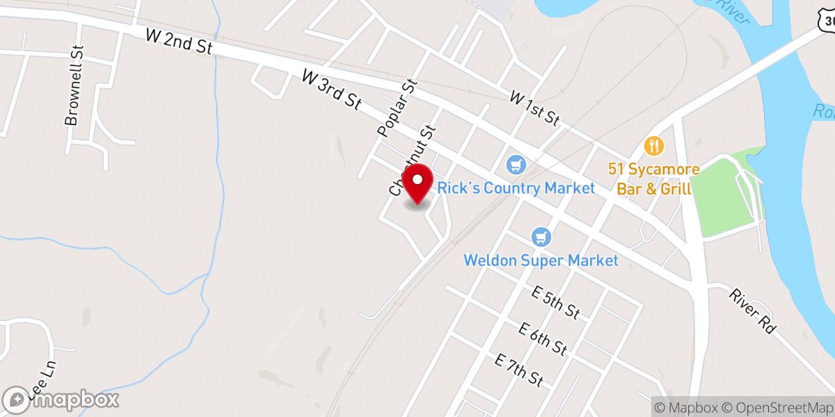 Map showing location of Saint Peters Missionary Baptist Church II