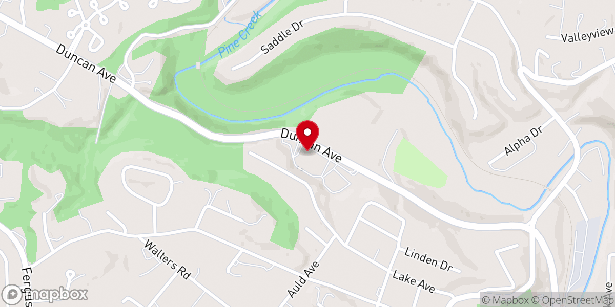 Map showing location of Allison Park Church - Hampton Campus