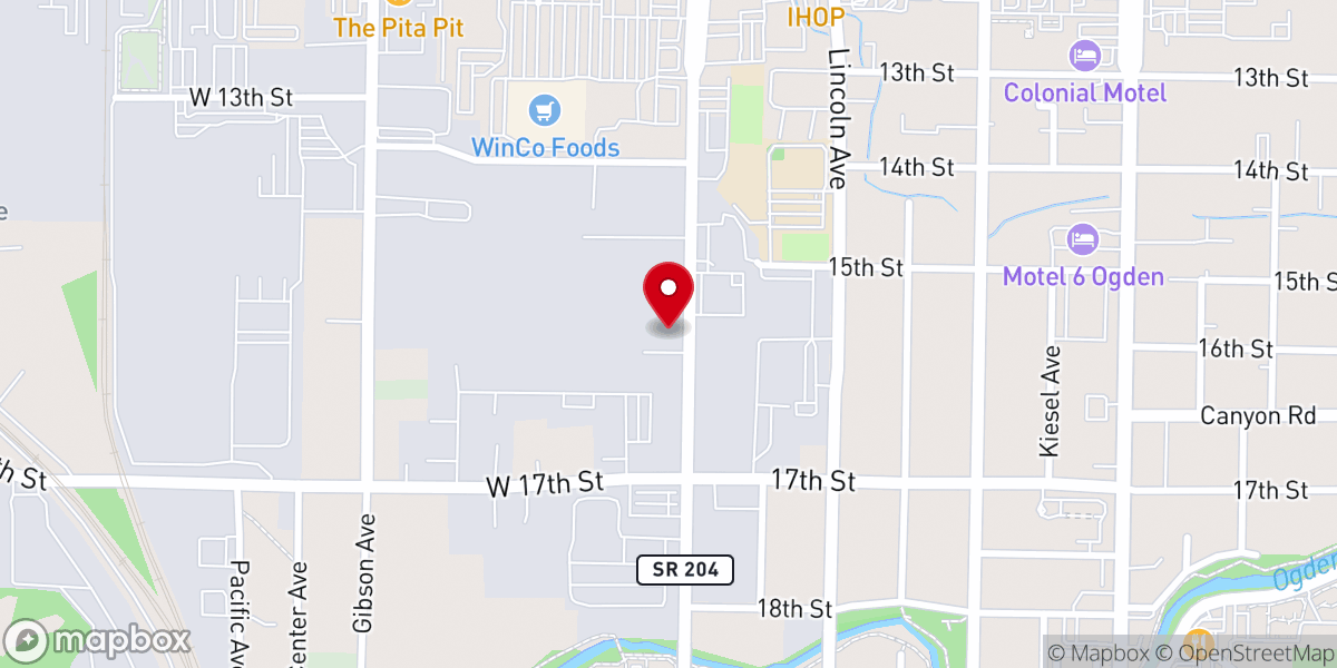 Map showing location of Ogden Rescue Mission