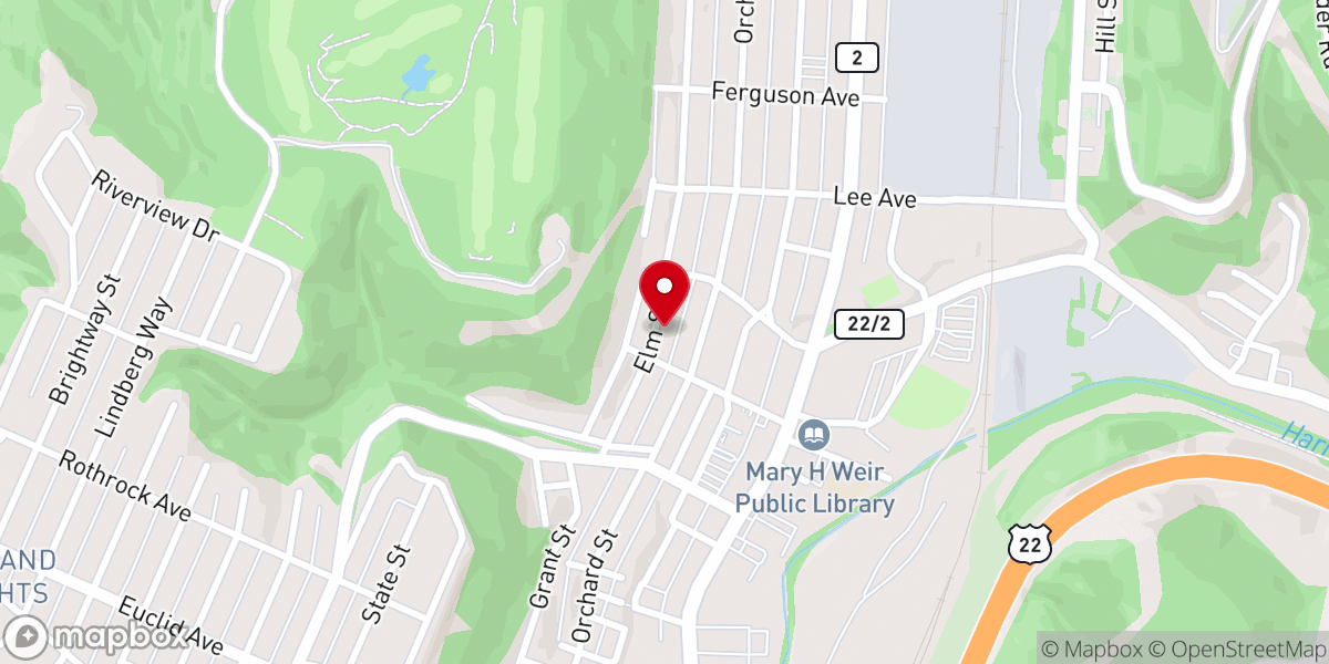Map showing location of Saint Thomas Episcopal Church