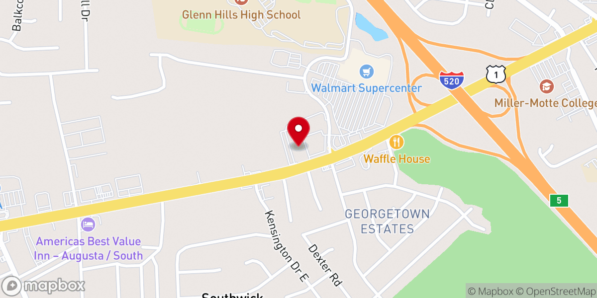 Map showing location of New Zion Hill Missionary Baptist Church