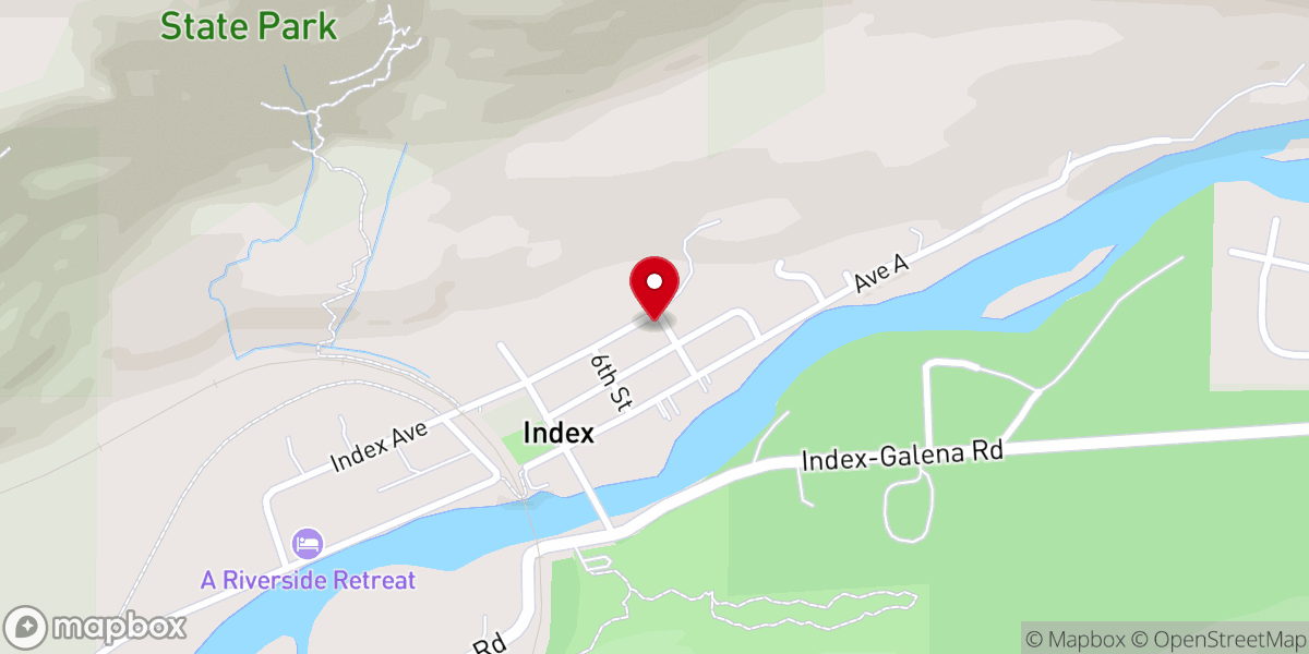 Map showing location of Index Community Church