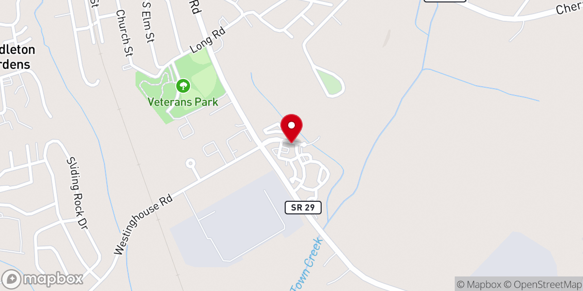 Map showing location of The Villages at Town Creek