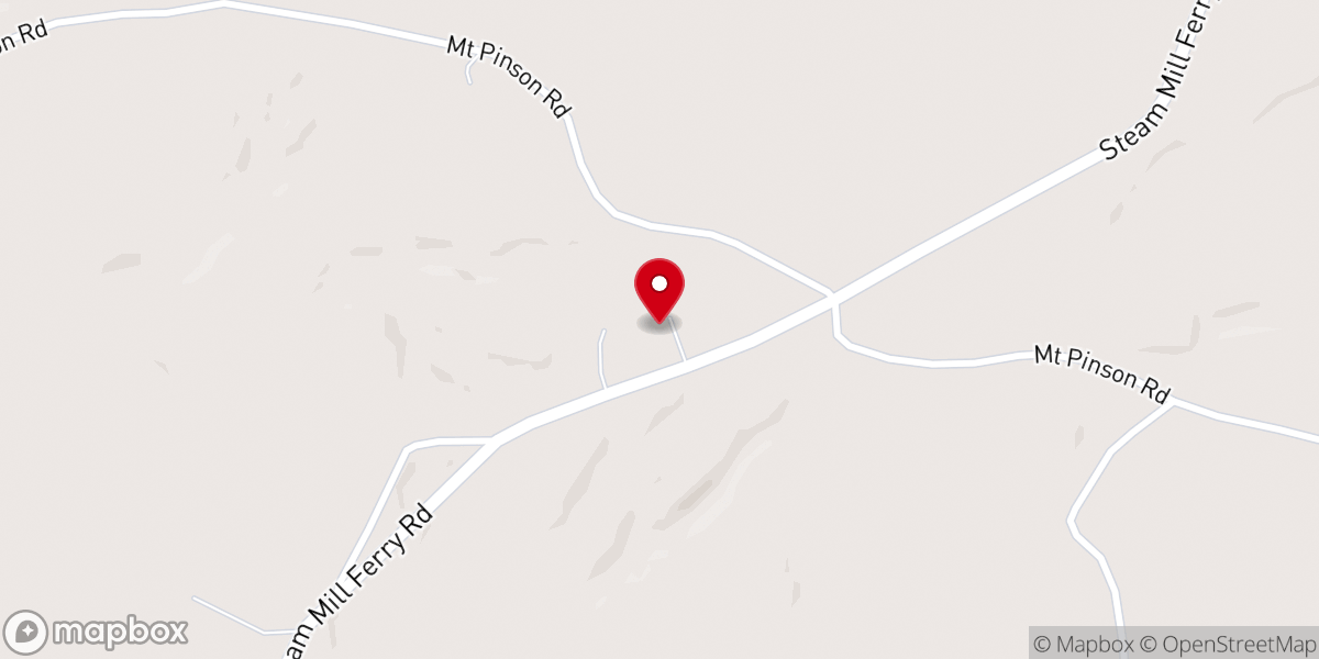 Map showing location of Blairs Chapel CME Church