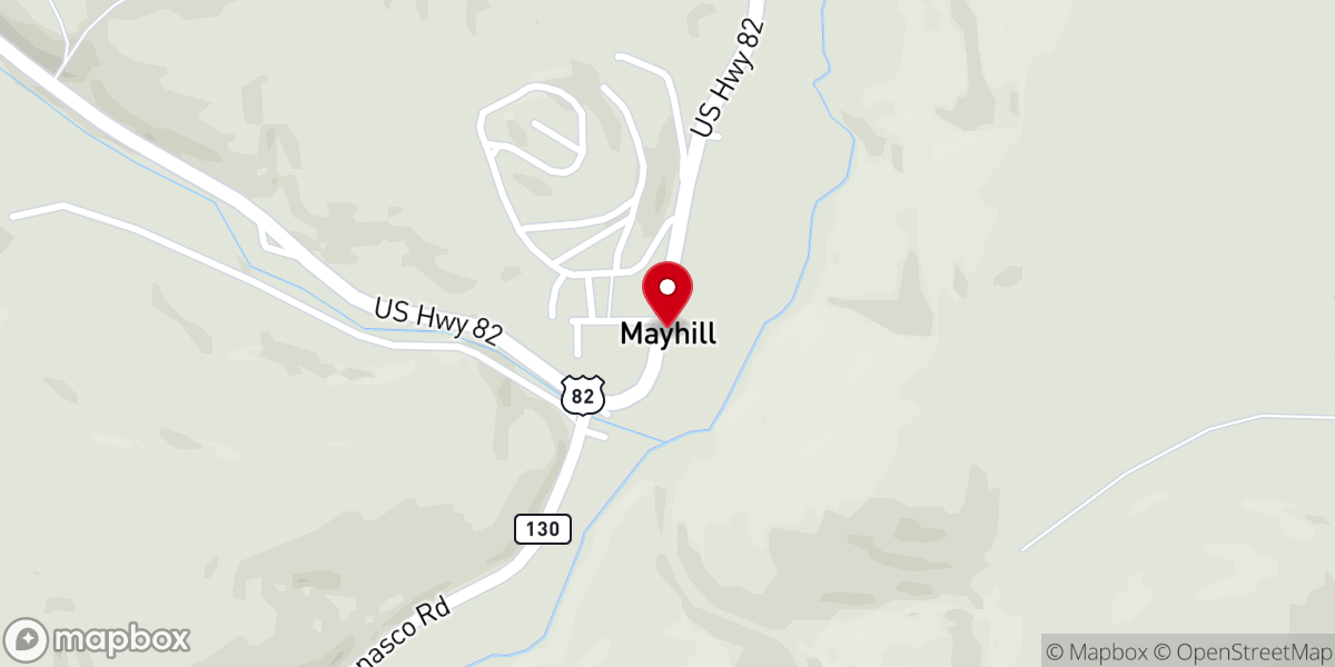 Map showing location of Mayhill