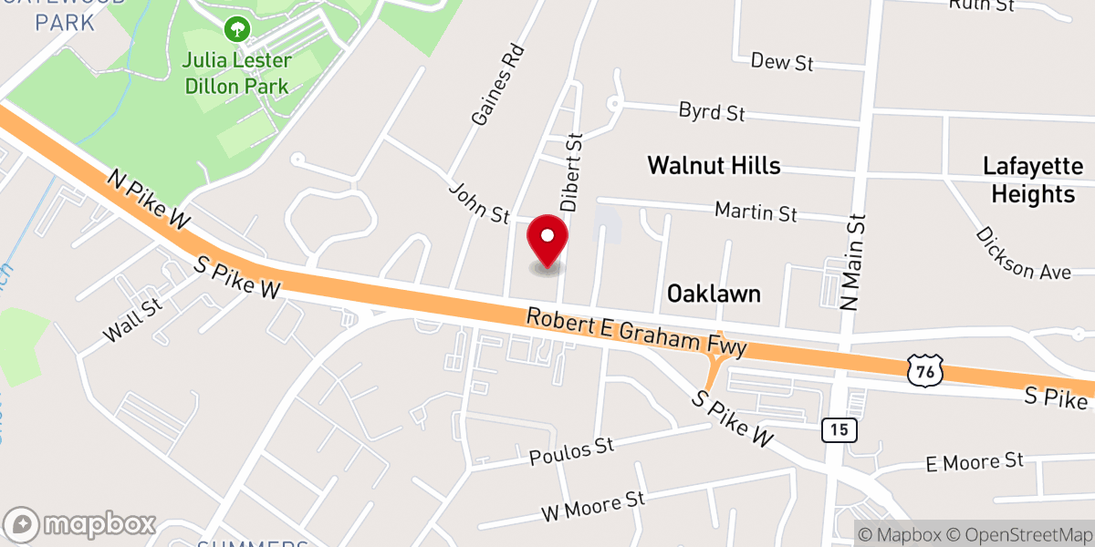 Map showing location of Reid Chapel AME Church