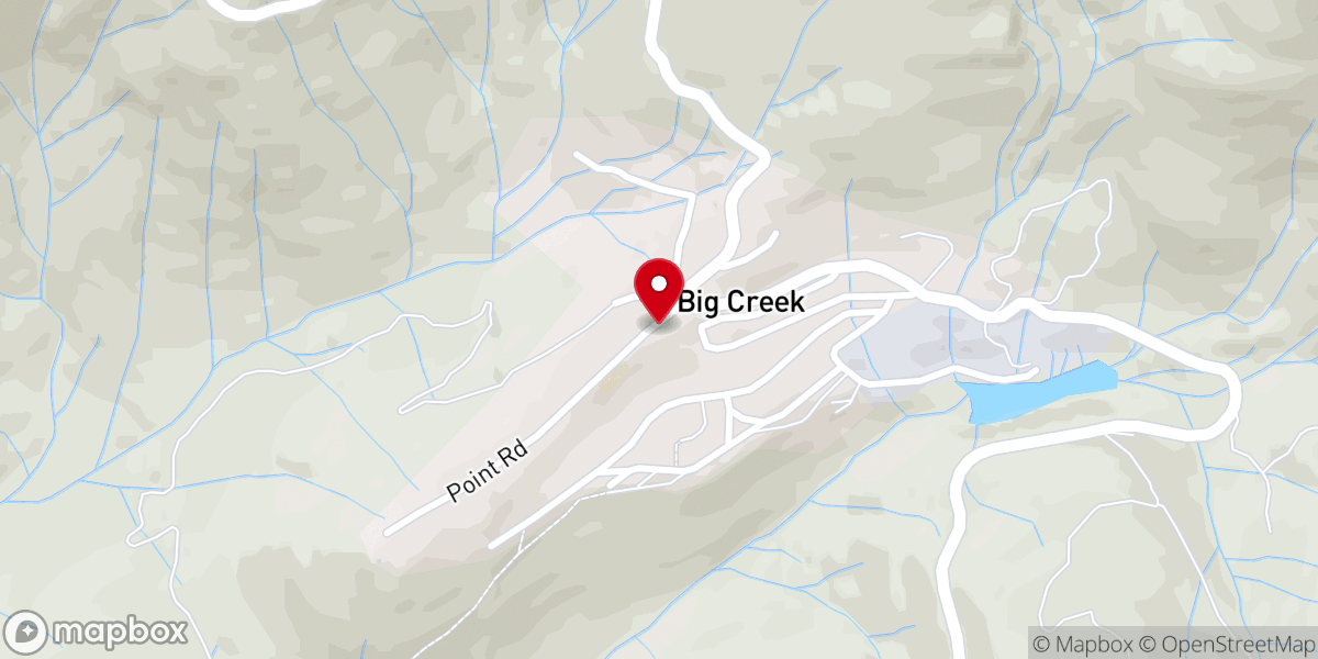 Map showing location of Big Creek Community Church