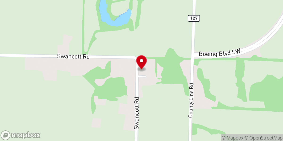 Map showing location of Swancott Church
