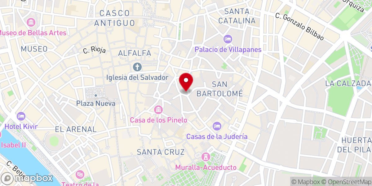 Map showing location of Iglesia de San Nicolás de Bari