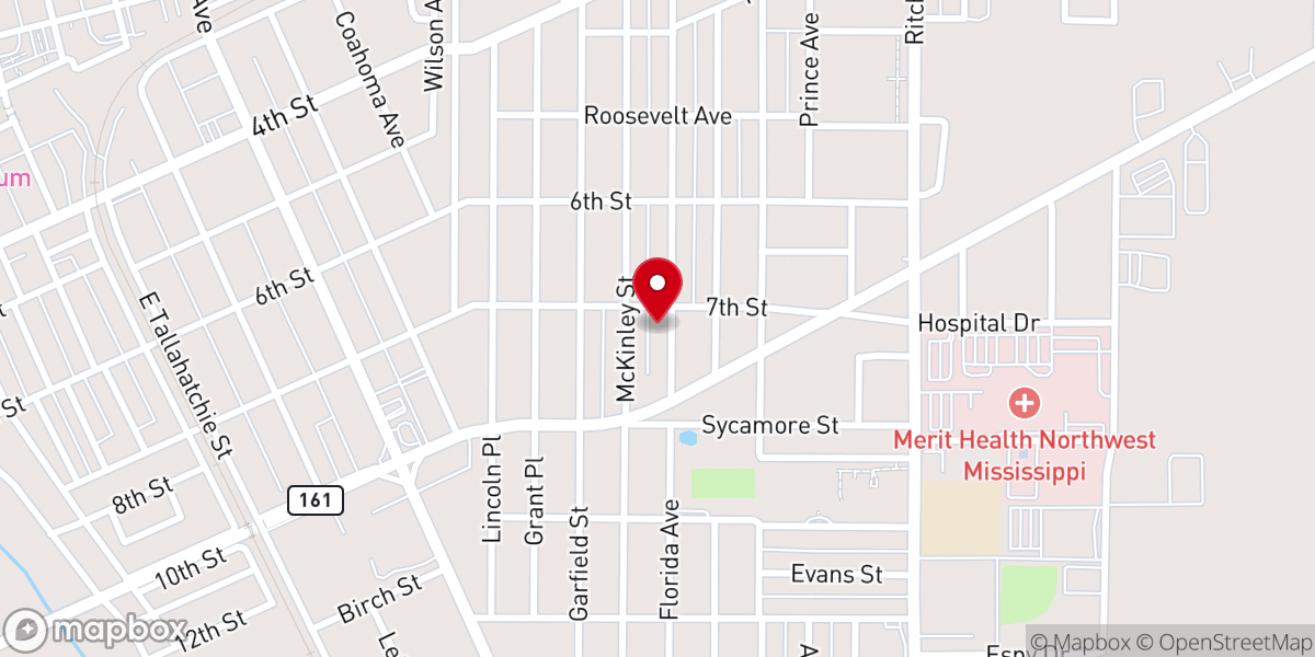 Map showing location of GHOPE M.B. Church