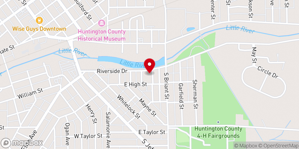 Map showing location of Bethel United Methodist Church