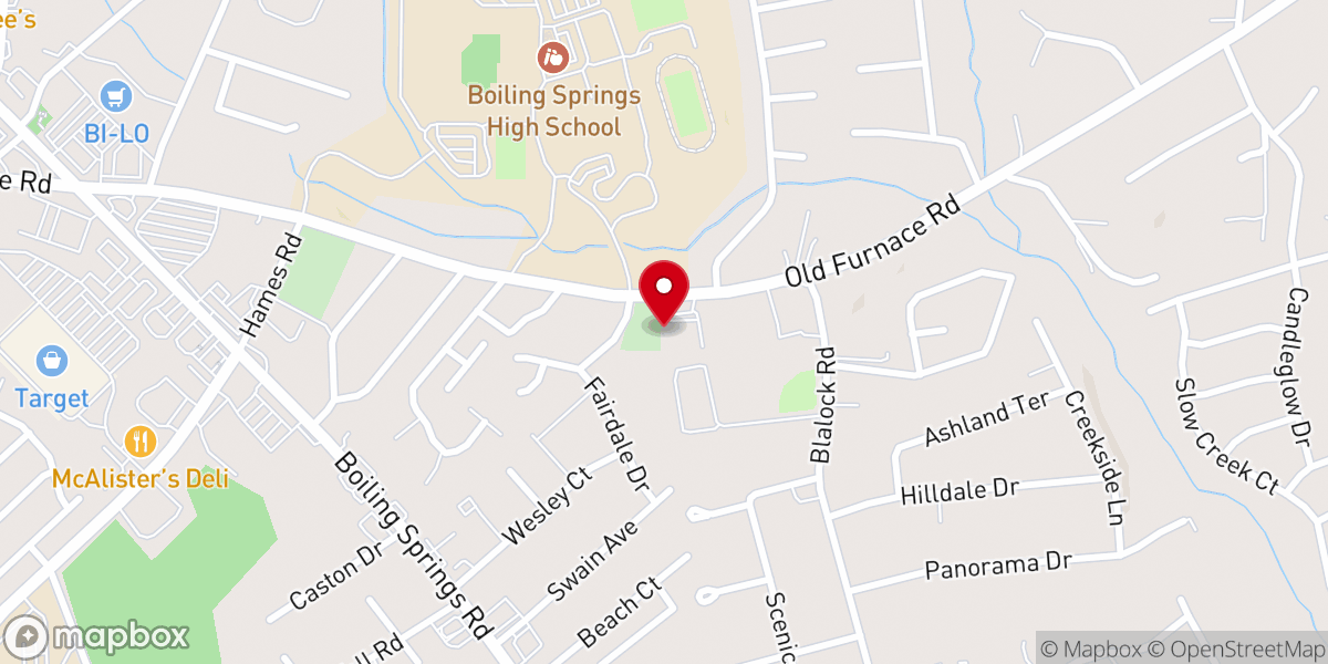Map showing location of Holden's Chapel Missionary Church