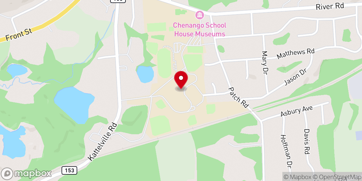 Map showing location of Chenango Forks High School